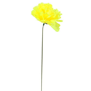 Chryzantema pojedynka bez listka jasno żółta 35 cm
