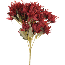 Bukiet 5 gałązek z kwiatami azalii kolor czerwony