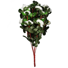 Bukiet Sztucznych Białych Róż z 5 Gałązek - Dekoracja Wyglądająca jak Żywe Kwiaty, Wysokość 42 cm