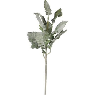 Gałązka Sztucznych Omszałych Liści 45 cm zielona