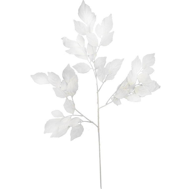 Gałązka Sztucznych Liści Beniamina 106 cm biały