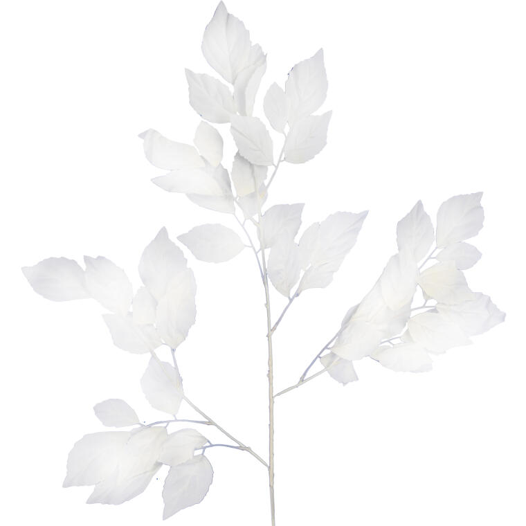 Gałązka Sztucznych Liści Beniamina 106 cm biały