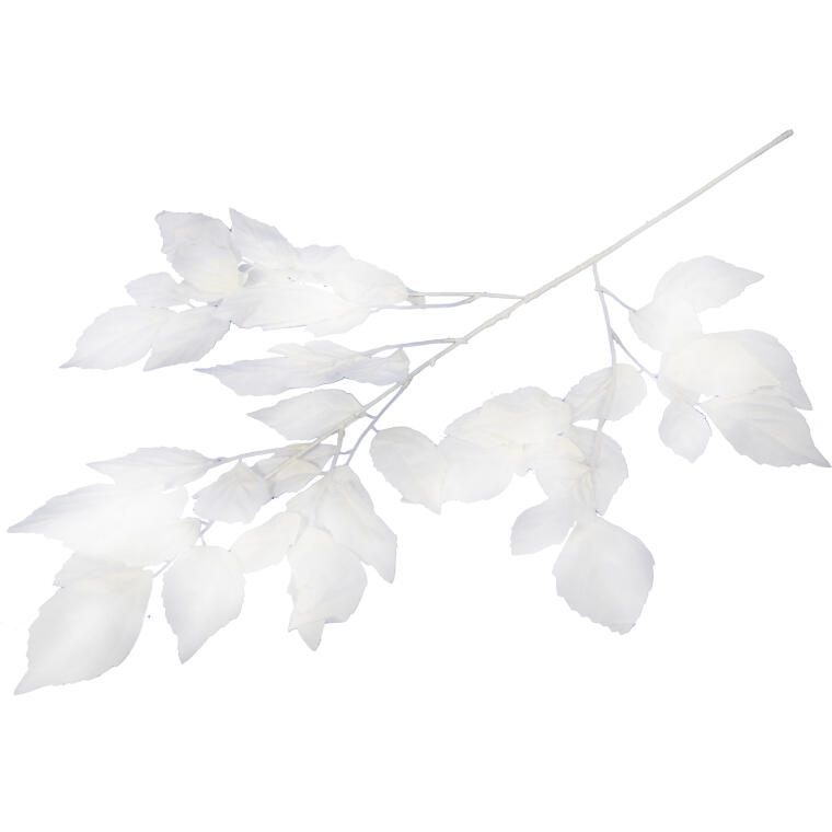 Gałązka Sztucznych Liści Beniamina 106 cm biały