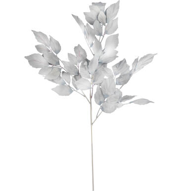 Gałązka Sztucznych Liści Beniamina 106 cm szara