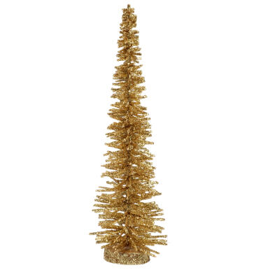 CHOINKA FIGURKA ZŁOTA BROKATOWA 30 CM