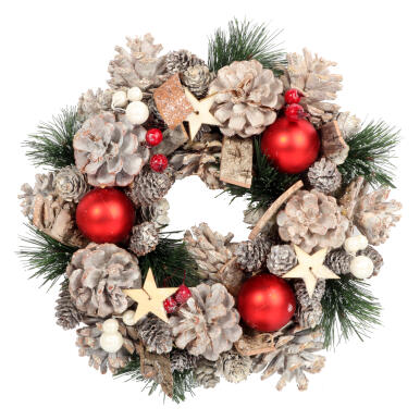 Wianek świąteczny dekoracja na drzwi 26 cm