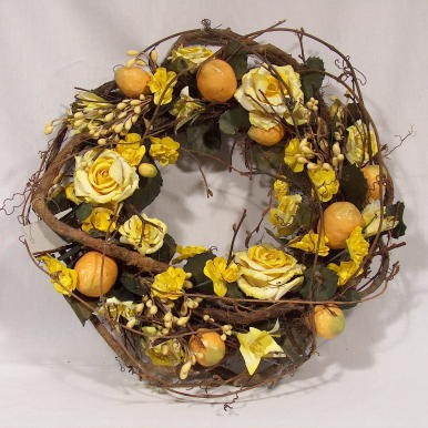Wianek z suszu żółty