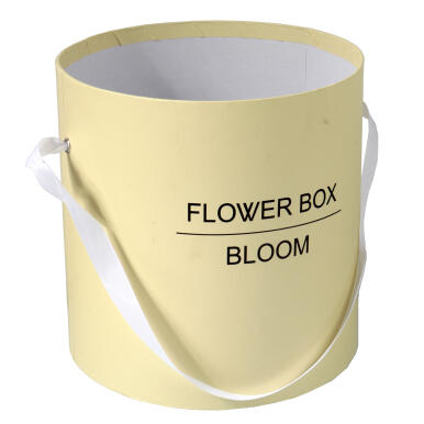 FLOWER BOX PUDEŁKO NA KWIATY PREZENT DEKORACJE KREMOWY DUŻY