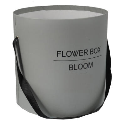 FLOWER BOX PUDEŁKO NA KWIATY PREZENT DEKORACJE SZARY DUŻY