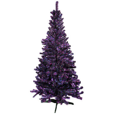 Choinka Fluo 180 CM w Kolorach Zielonym i Fioletowym z Oświetleniem