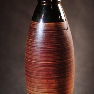 Wazon Brązowy Owalny Wysoki 34 cm - Część Dwuczęściowego Kompletu