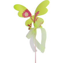 Wielkanocny Drewniany Motyl na Piku 50cm - Kolor Zielony/Seledynowy