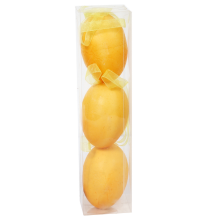 Jajka plastikowe zawieszki zestaw 3 sztuk 8,5cm żółte