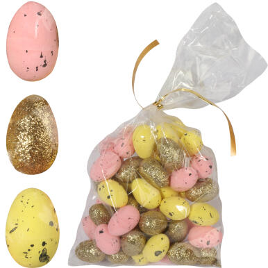 Zestaw wielobarwnych jajek styropianowych do dekoracji wielkanocnych 48 sztuk 3cm