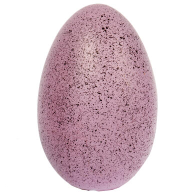 Ceramiczne Jajko Wielkanocne dekoracyjne w Fiolecie z Czarnymi Kropkami 24 cm