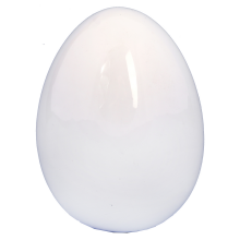 Białe Ceramiczne Jajko Wielkanocne 10,5cm - Dekoracja Świąteczna
