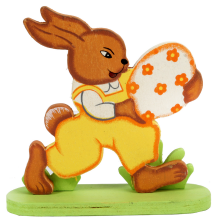 ZAJĄC Z JAJKIEM DEKORACJA DREWNIANA 10CM