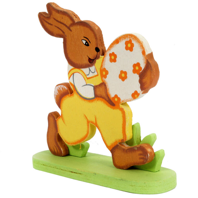 ZAJĄC Z JAJKIEM DEKORACJA DREWNIANA 10CM