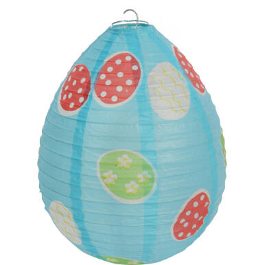 JAJKO LAMPION PAPIEROWY ROZKŁADANY 25CM NIEBIESKI
