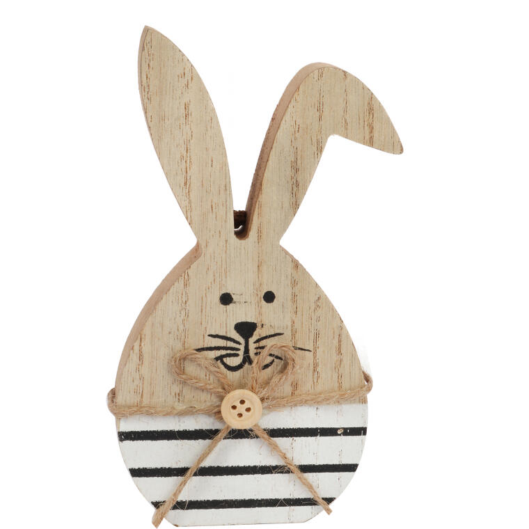 Drewniana Figurka Zajączka Wielkanocnego 15 cm - Kolor Brązowy