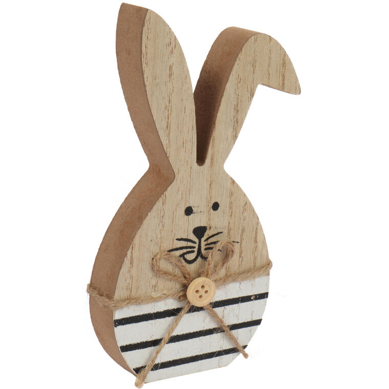 Drewniana Figurka Zajączka Wielkanocnego 15 cm - Kolor Brązowy