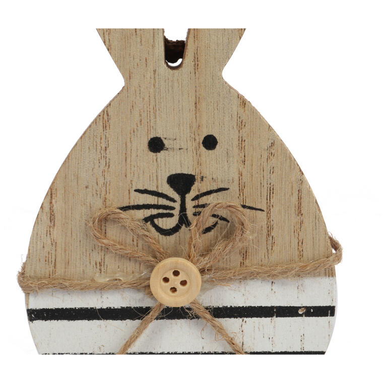 Drewniana Figurka Zajączka Wielkanocnego 15 cm - Kolor Brązowy