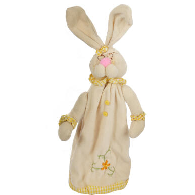 Zając pluszowy stojący na teleskopach 45cm żółty