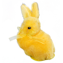 Pluszowy Zajączek Wielkanocny, Dekoracja Świąteczna, 10cm, Kolor Żółty