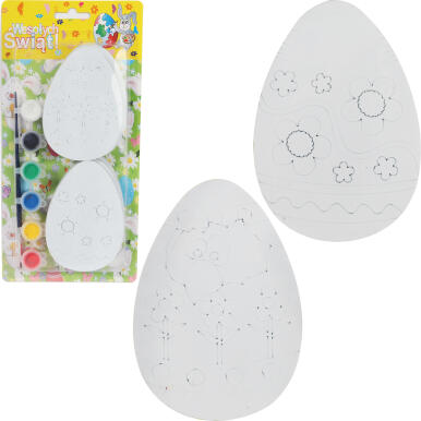 Zestaw Kreatywny do Malowania Pisanek Wielkanocnych - 4 sztuki, Farby Pastelowe, Pędzelek