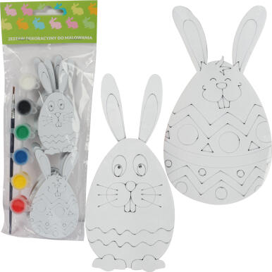 ZAJĄCZKI wielkanocne zestaw do malowania 6 sztuk