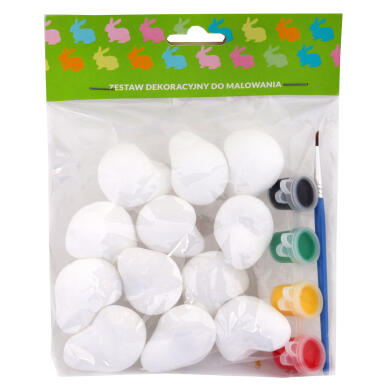 Zestaw do Malowania Pastelowymi Farbami - Styropianowe Figurki Kurczaczków dla Dzieci (12 sztuk)
