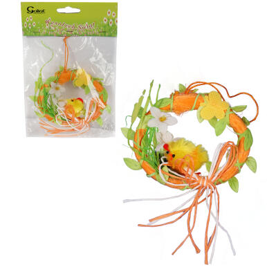 Kurczaczek w kółku zawieszka 9cm oomarańczowa