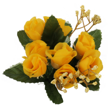 Stroik na świece z żółtymi różami 10 cm