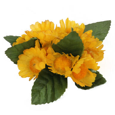 Stroik na Świeczkę z Żółtymi Słonecznikami 10cm