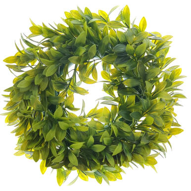 WIANEK SZTUCZNY BUKSZPAN ZIELONY NA DRZWI WIOSENNY 30CM