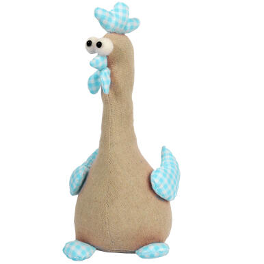 Kogut Wielkanocny z Lnu 25cm - Niebieska Dekoracja Świąteczna