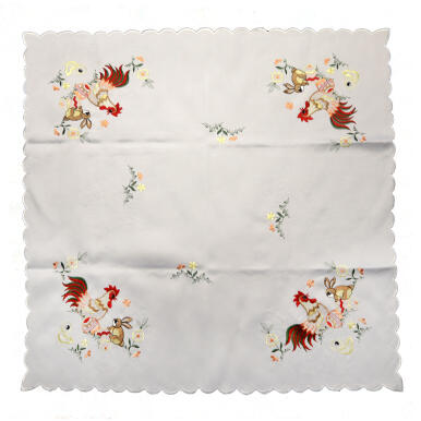 Plamoodporny Obrus świąteczny na stół Wielkanocny 85x85cm Kogut