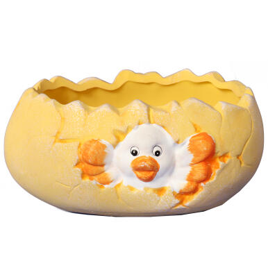 Skorupka ceramiczna pojemnik na rzeżuchę z kurczakiem