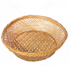 Koszyk na pieczywo z bambusa, okrągły 22cm, kolor beżowy