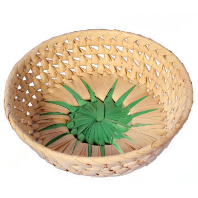 Koszyczek na pieczywo okrągły 20cm zielony