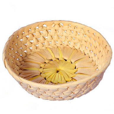 Koszyczek na pieczywo okrągły 20cm żółty