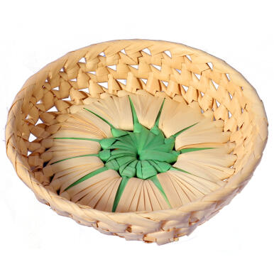 Koszyczek na pieczywo okrągły 17cm zielony