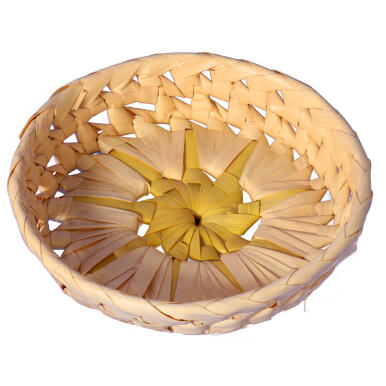 Koszyczek na pieczywo okrągły 14cm żółty