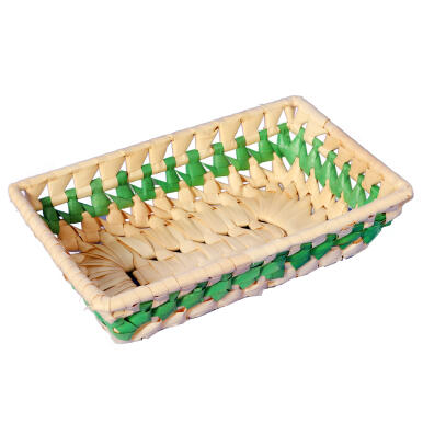 Koszyczek na pieczywo prostokątny 17cm zielony