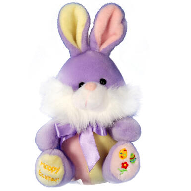 Zajączek Wielkanocny Pluszowy Fioletowy 20 cm - Dekoracja Świąteczna