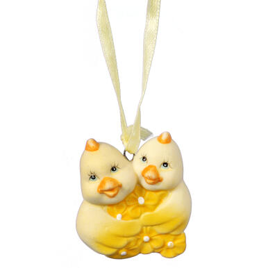 KURCZACZKI CERAMICZNE ZAWIESZKA ŚWIĄTECZNA ŻÓŁTA