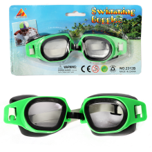 Okulary do Pływania dla Dzieci z Ochroną przed Chlorem, Zielone, regulowane