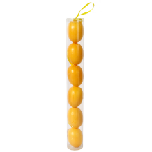 Jajka plastikowe zawieszki zestaw 6 sztuk 5cm żółte