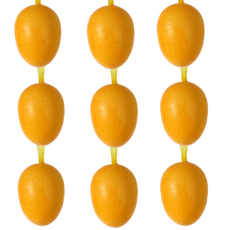 Jajka plastikowe zawieszki zestaw 9 sztuk 5cm żółte