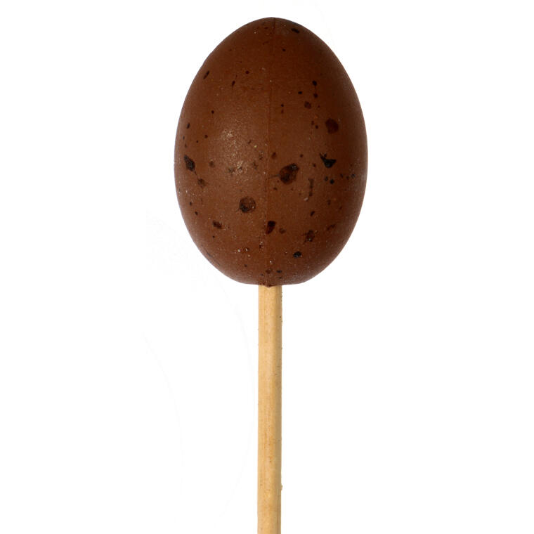 Jajka plastikowe na piku zestaw 12 sztuk 2,5cm brązowe